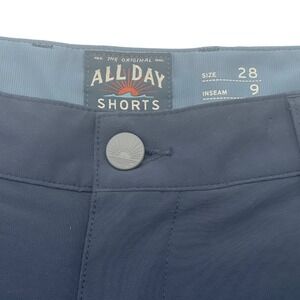 Faherty‎ Men's All Day Shorts Hybrid Size 28 x 9" Navy Blue Casual Chino Outdoor